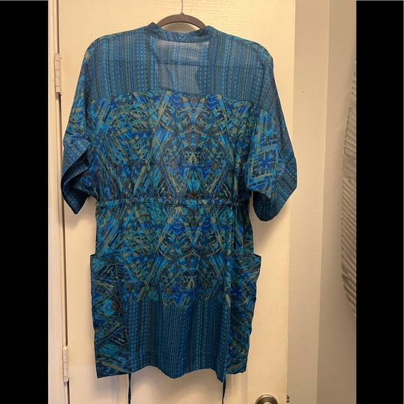 Collective Concepts Blue dress size small abstract print - Picture 2 of 5